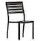 Flash Furniture Lark Outdoor Stackable Side Chair w/Faux Gray Wash Teak Poly Slats XU-DG-HW6036-GY-GG - alternate 10